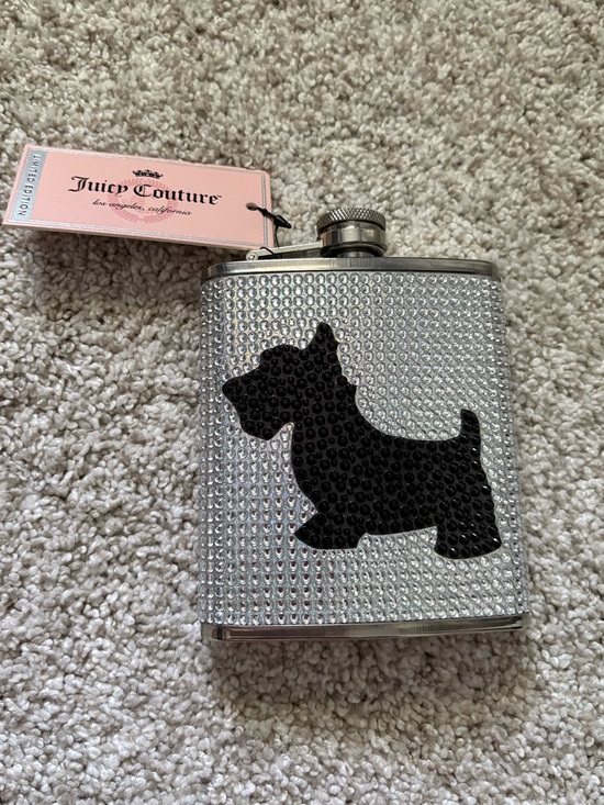 Juicy Couture Accessories - New Limited Edition Juicy Couture 7oz. crystal Scottish Scot Dog Flask Bling